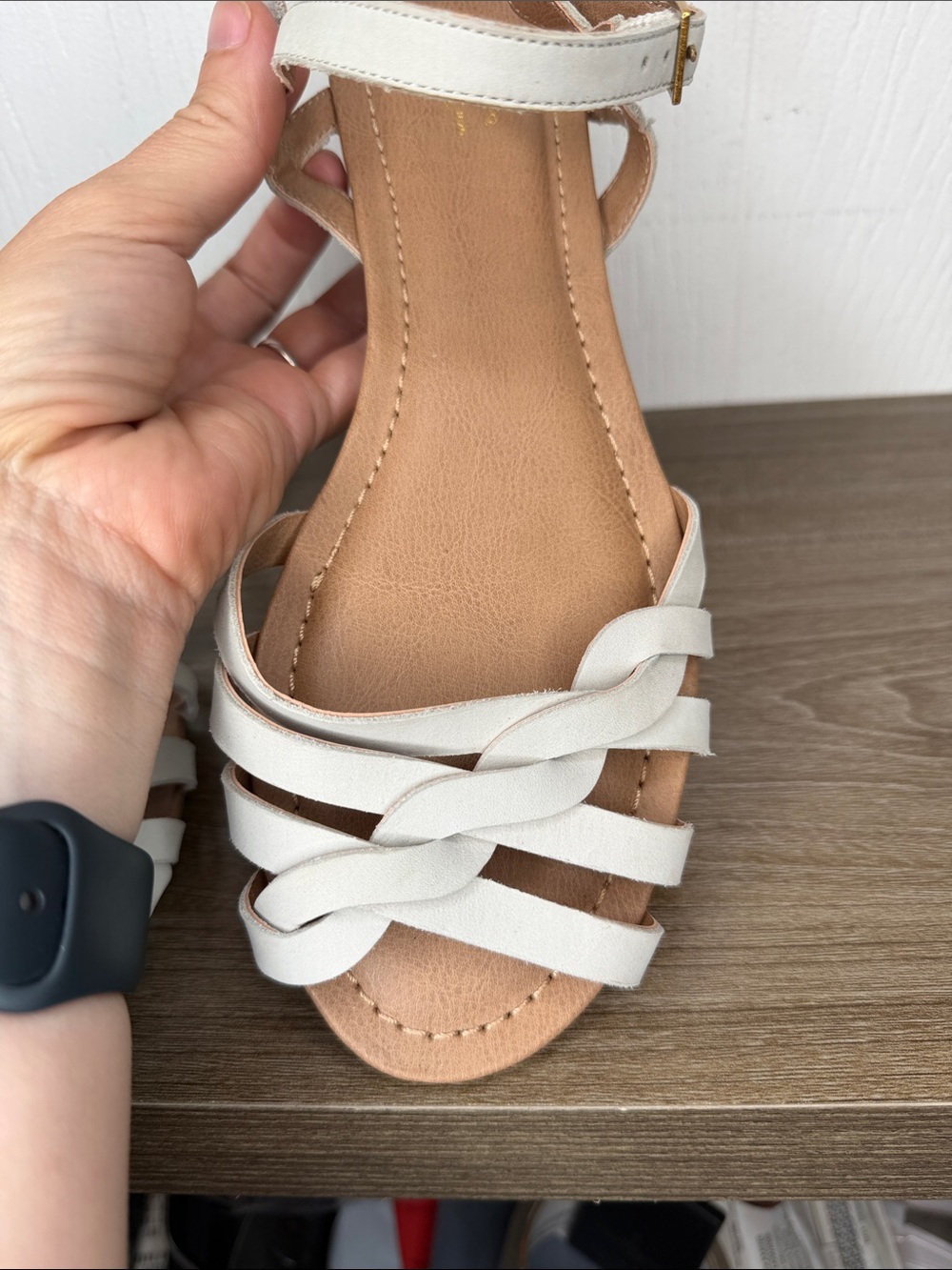 G.H. Bass & Co. Clementine White Strappy Sandals 9 - Picture 11 of 12
